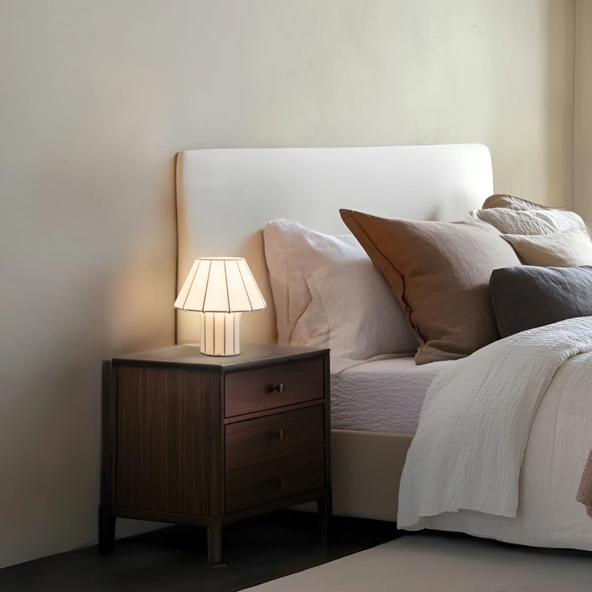 Celeste 12.6" Novelty Geometric LED Lightweight Bedside, Table, Desk Lamp With Resin Fabric Shade - Light Bulb Included