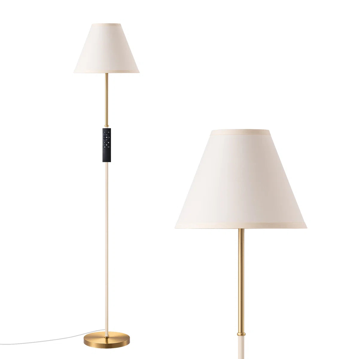 62.2'' Traditional Floor Lamp With Remote Control And Bulb Included