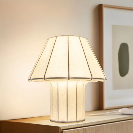 Celeste 12.6" Novelty Geometric LED Lightweight Bedside, Table, Desk Lamp With Resin Fabric Shade - Light Bulb Included
