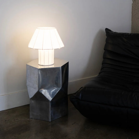 Celeste 12.6" Novelty Geometric LED Lightweight Bedside, Table, Desk Lamp With Resin Fabric Shade - Light Bulb Included
